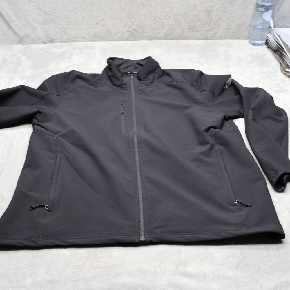 North Face Jacket Men XXL Black Tech Stretch Softshell Full Zip WindWall Outdoor